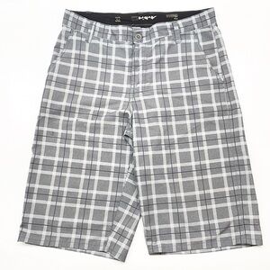 Tony Hawk gray plaid hybrid shorts